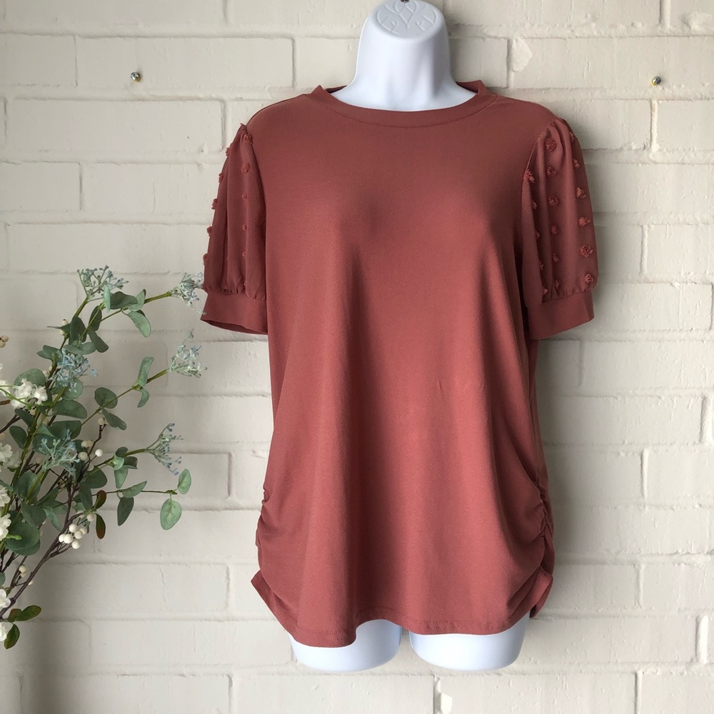 Maternity puff sleeve top